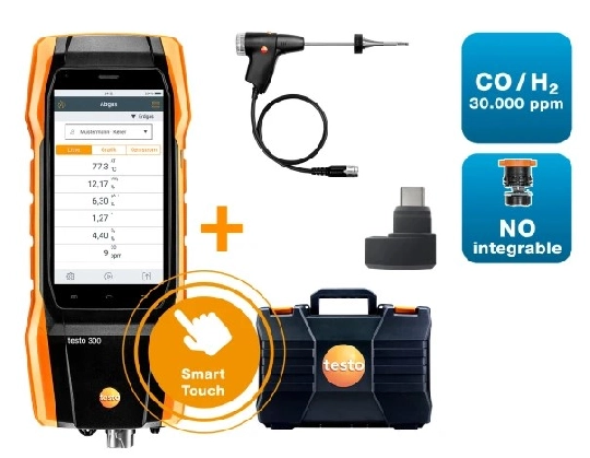 Set analizador de combustión testo 300 Longlife - Con dilución